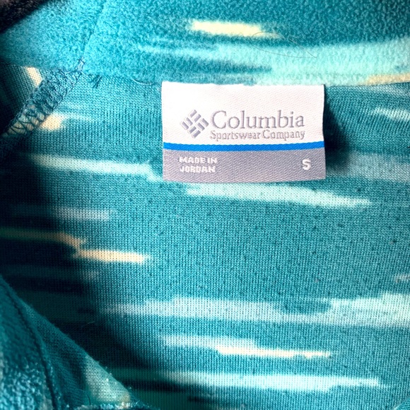 Columbia turquoise half zip fleece - Picture 3 of 6